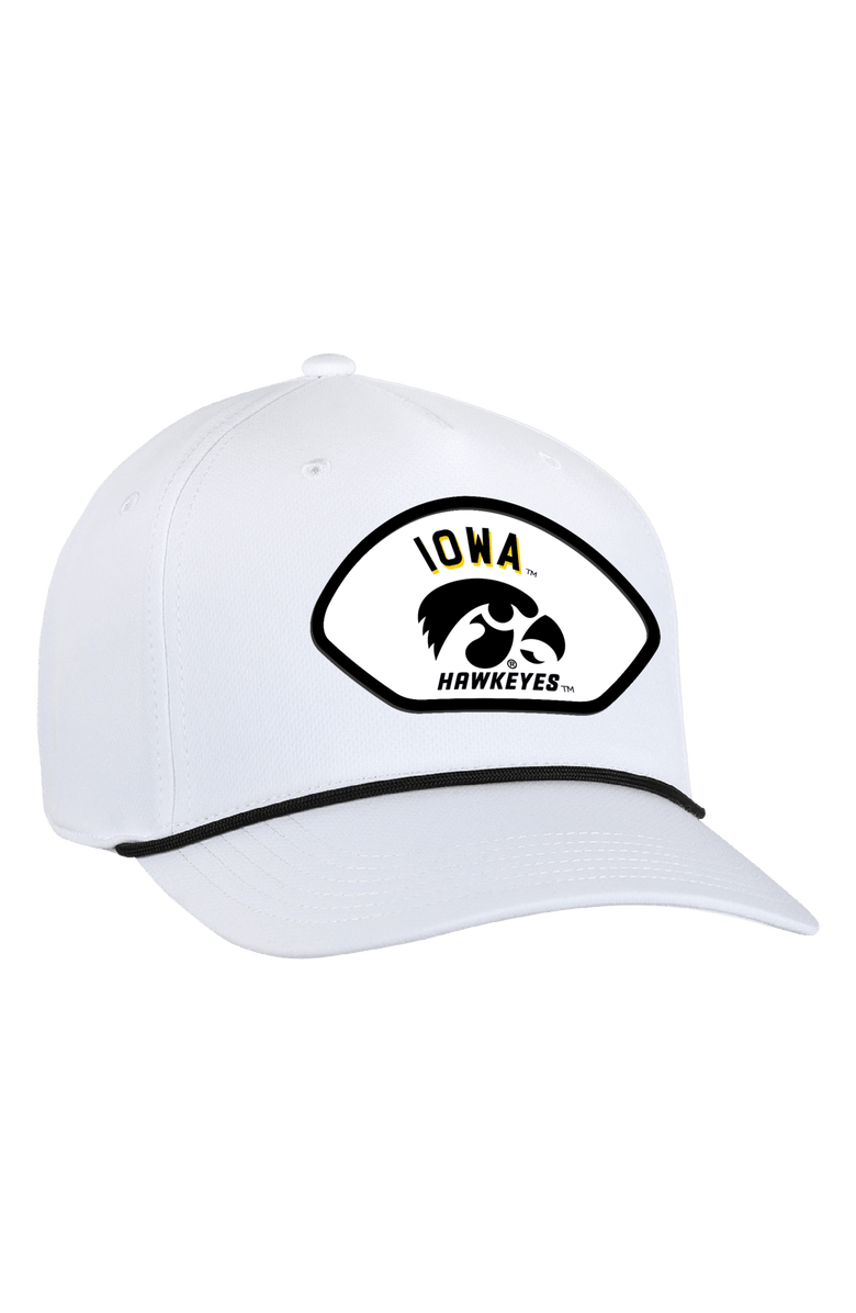 AHEAD Men's Ahead White Iowa Hawkeyes Alto Rope Adjustable Hat, Main, color, White