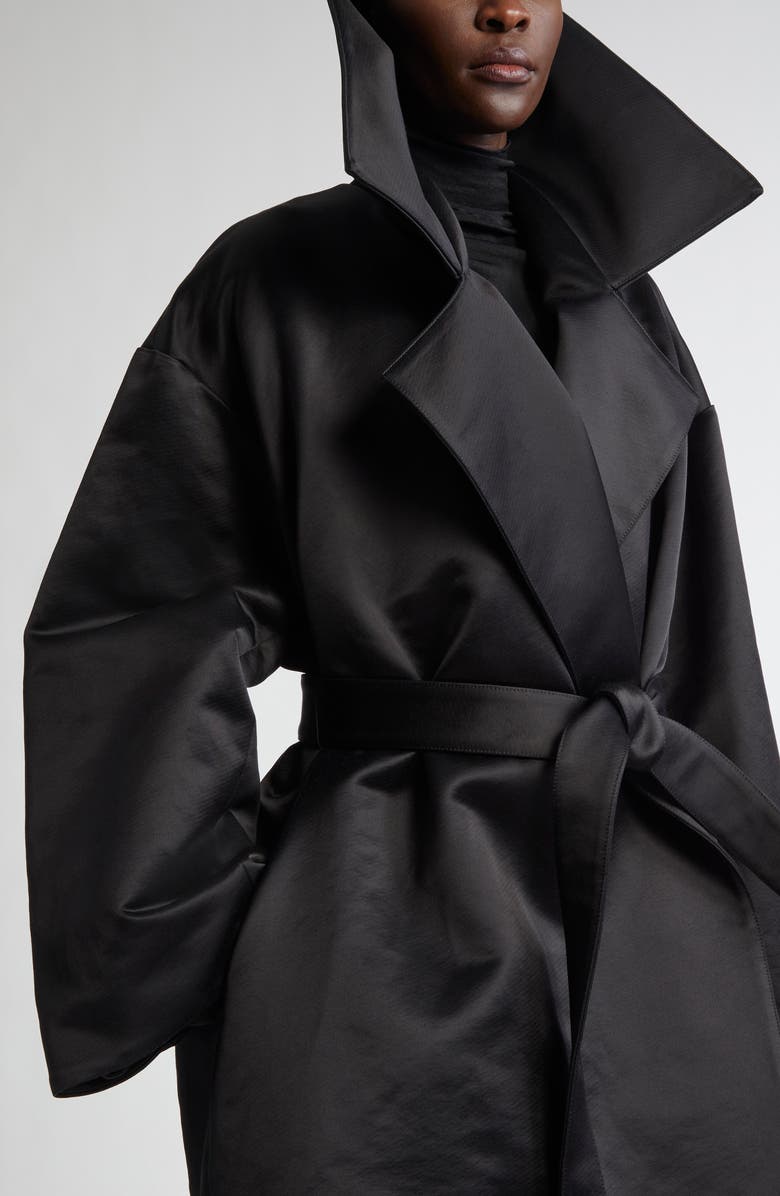 Balenciaga High Collar Wrap Jacket, Alternate, color, 