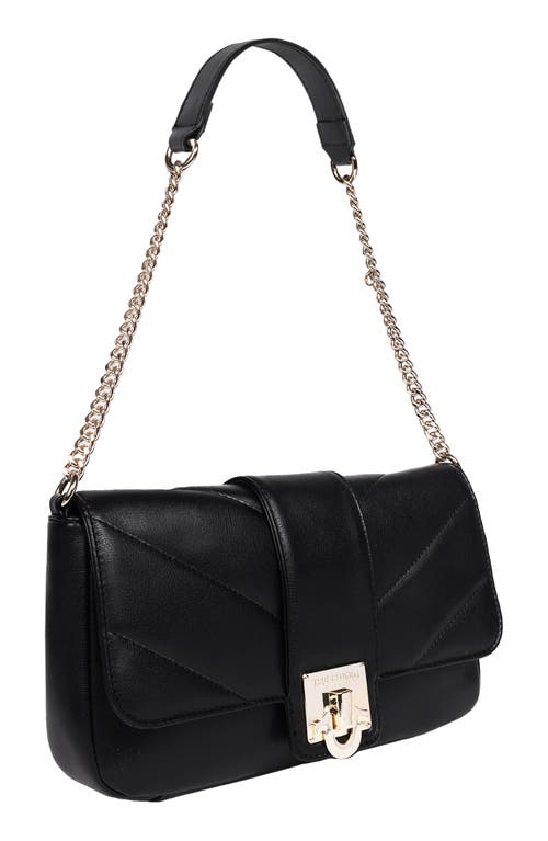 True Religion Quilted Flap Shoulder Bag & Mini Bag Set In Black