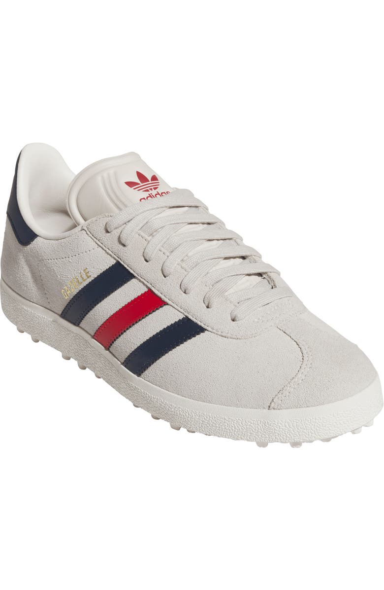 adidas Gazelle Golf Shoe, Main, color, Alumina/ Indigo/ Scarlet