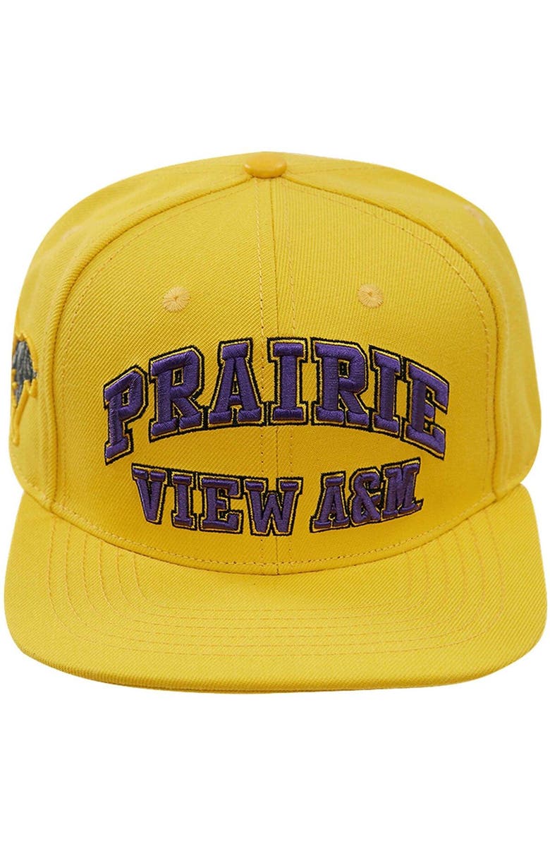 PRO STANDARD Men's Pro Standard Gold Prairie View A&M Panthers Evergreen Prairie View Snapback Hat, Alternate, color, Gold