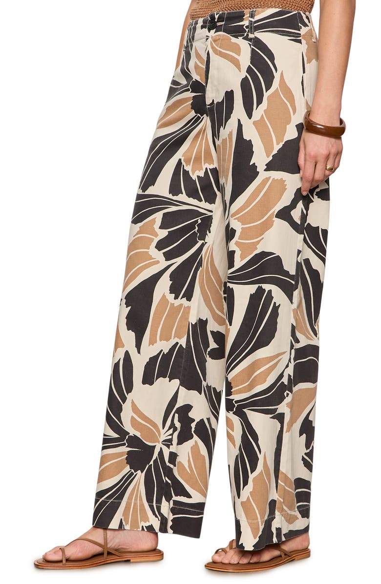 Sanctuary Academy Wide Leg Cotton & Linen Pants, Alternate, color, 