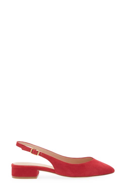 Cole Haan Mazie Slingback Flat In Rio Red Suede