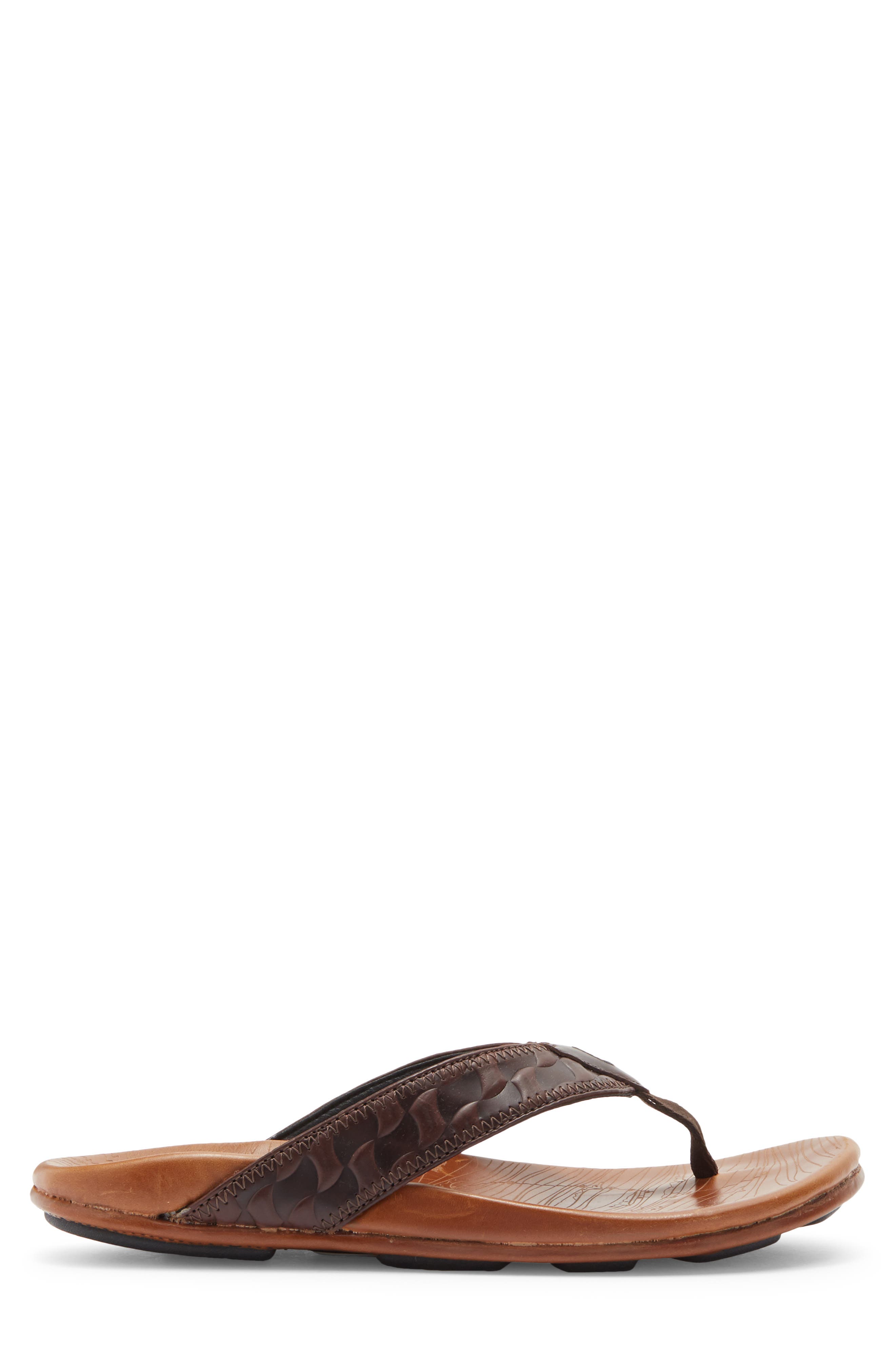 Hikianalia Flip Flop, Alternate, color, DARK JAVA / TAN