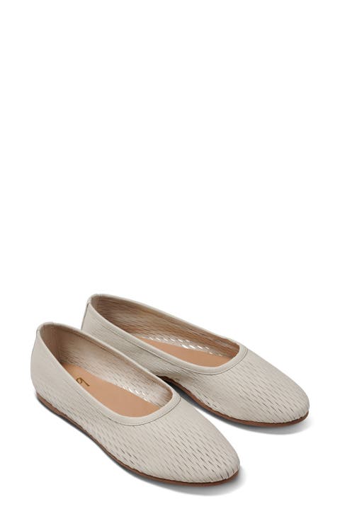 Swiftlet Perforated Leather Ballet Flat (Women)