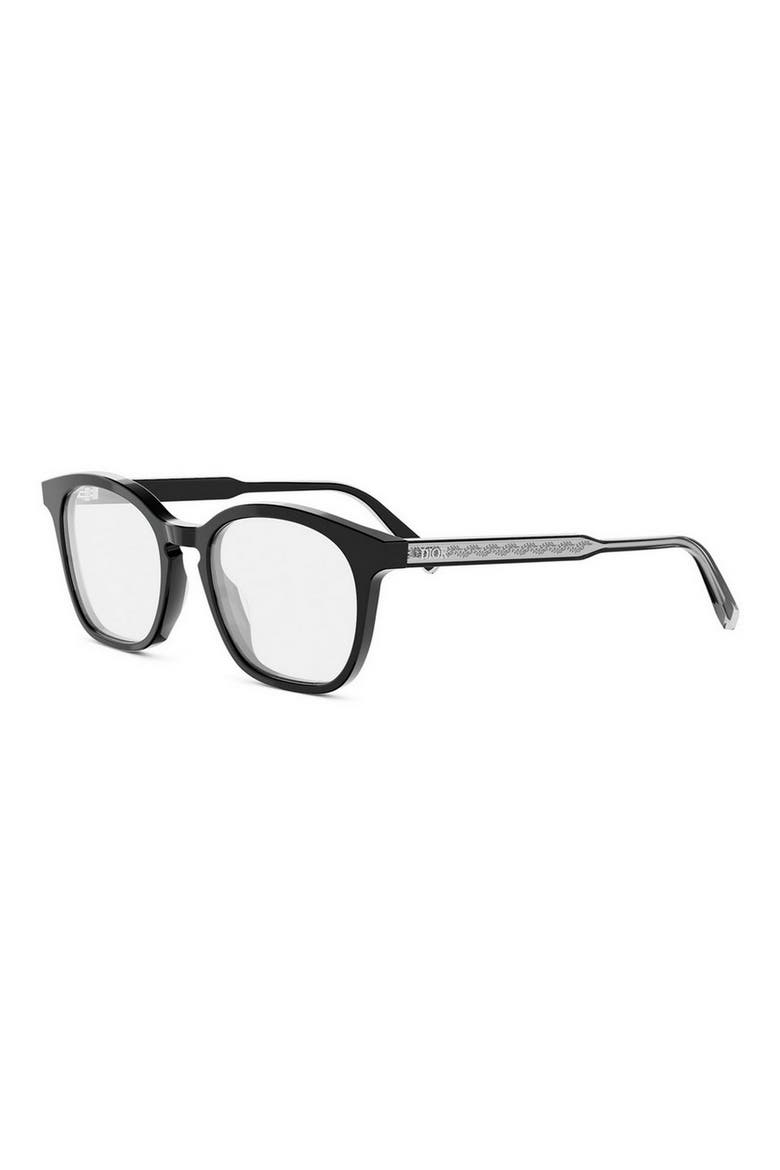 'DiorBotanica O S5I 52mm Square Optical Glasses, Alternate, color, BLACK/ CRYSTAL