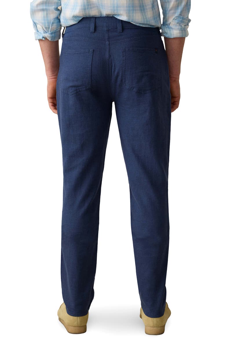 Faherty Movement Linen Blend Pants, Alternate, color, Deep Sea Navy