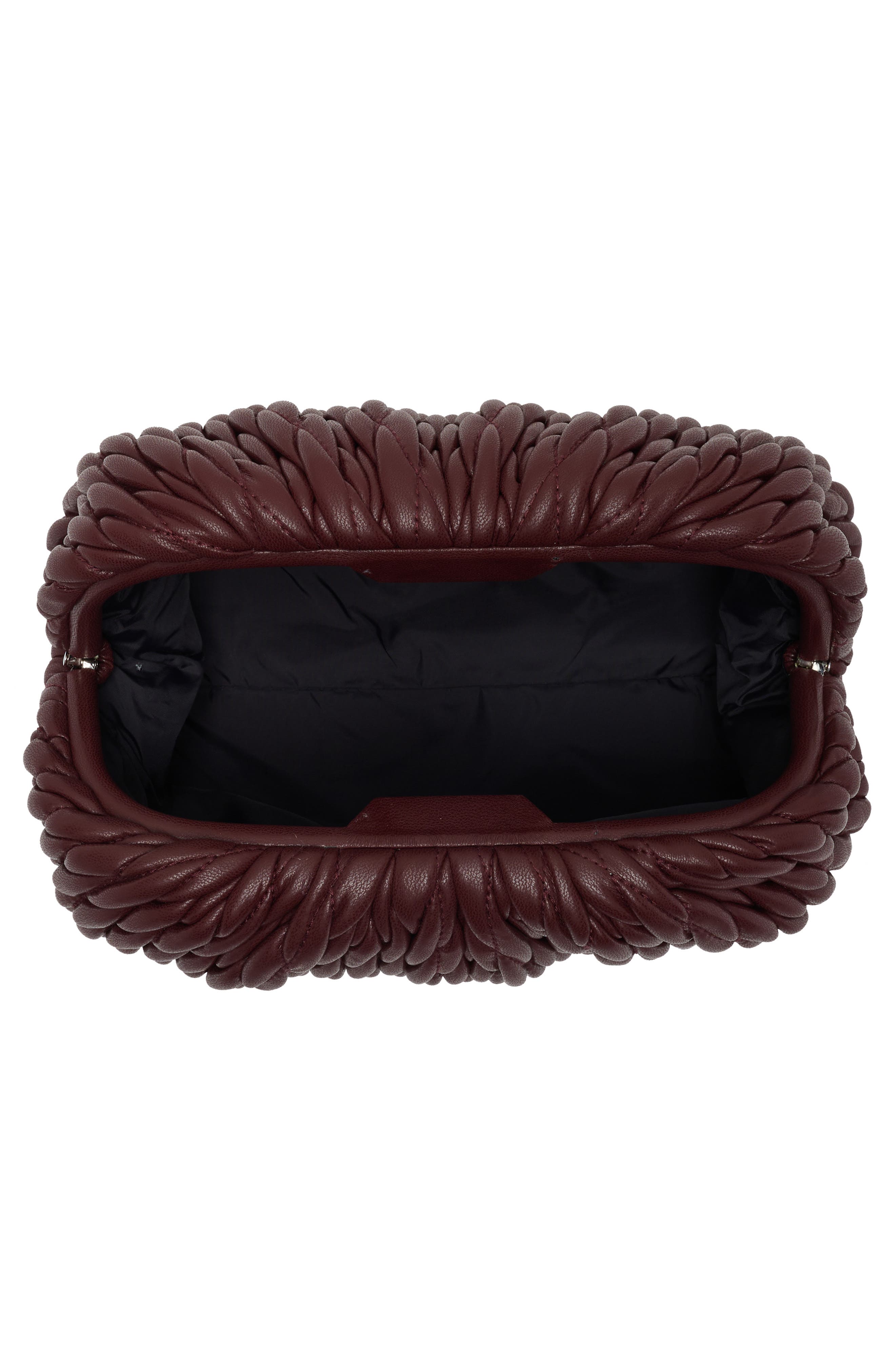 Enzo Faux Leather Clutch, Alternate, color, DEEP PLUM