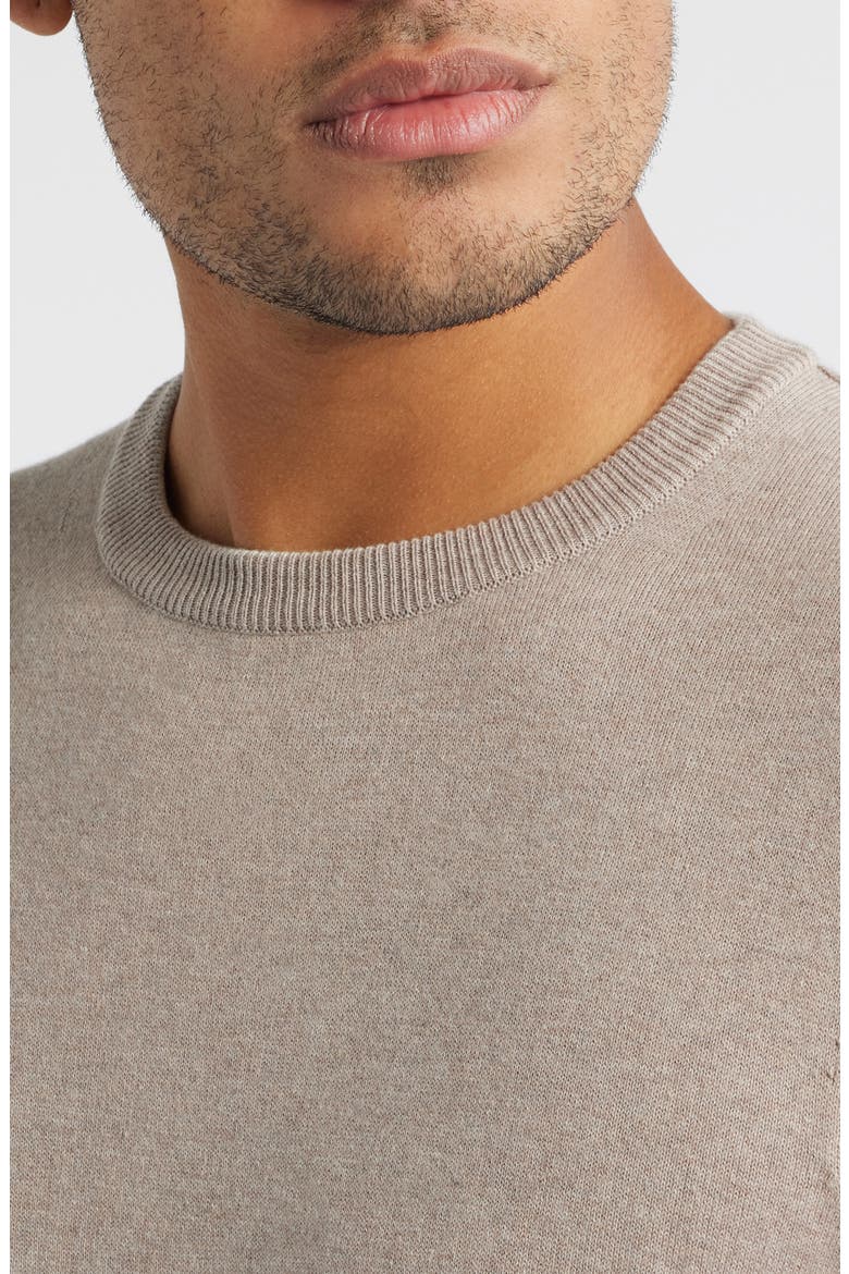 Grassi Crewneck Cotton & Cashmere Sweater, Alternate, color, KHAKI
