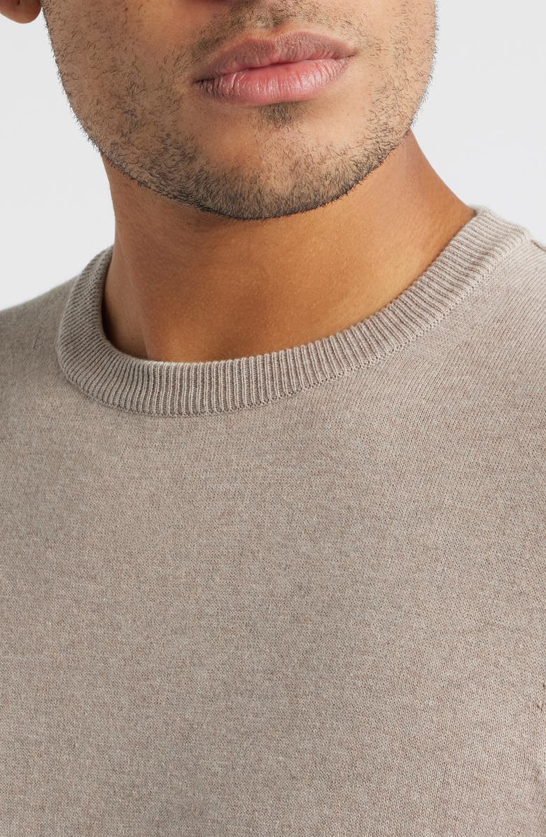 Jack Victor Grassi Crewneck Cotton & Cashmere Sweater, Alternate, color, Khaki