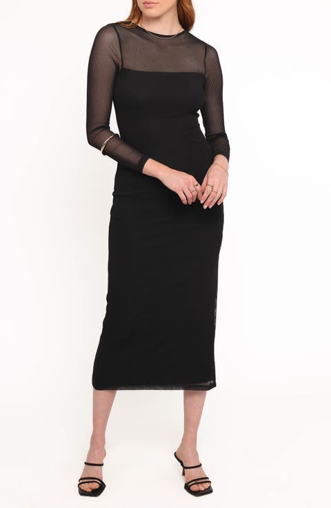 Famille Long Sleeve Midi Dress