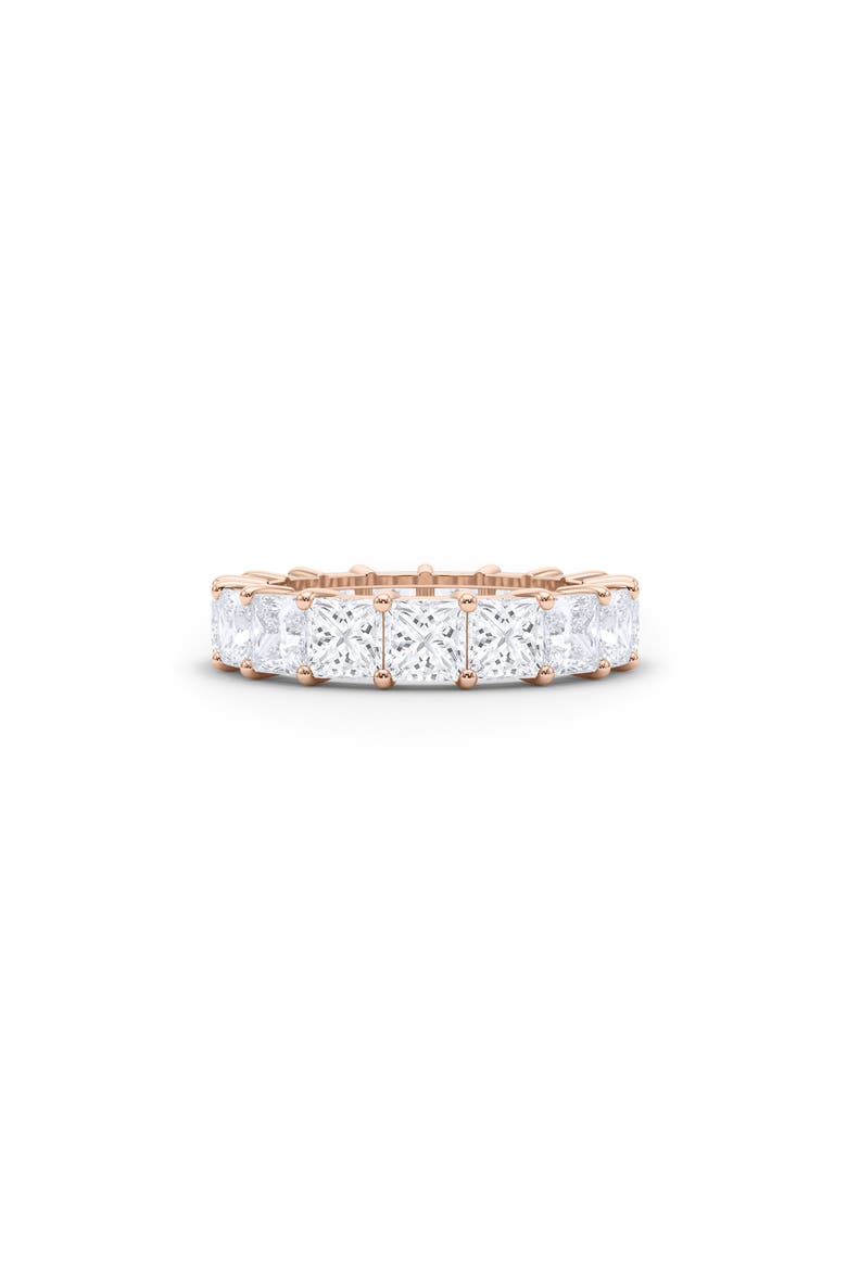 Princess Lab Created Diamond Eternity Ring, Alternate, color, 18K ROSE GOLD
