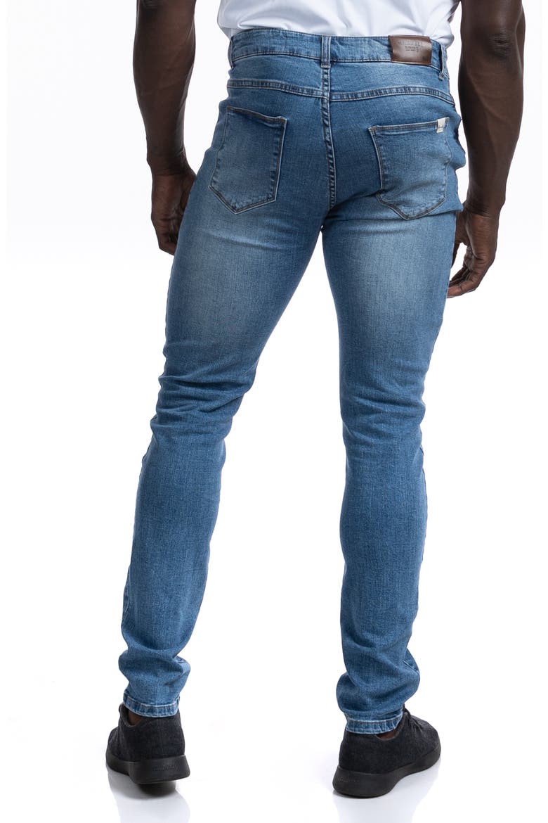 Straight Athletic Fit Stretch Jeans, Alternate, color, MEDIUM WASH