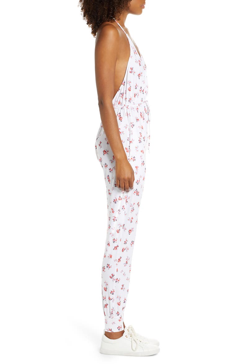 Sun Salutation Halter Jumpsuit, Alternate, color, DITSY BLOS