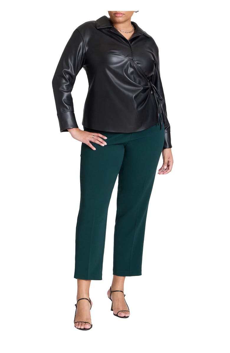 ELOQUII The 365 Semi Stretch Slim Leg Pant, Main, color, Pine Grove