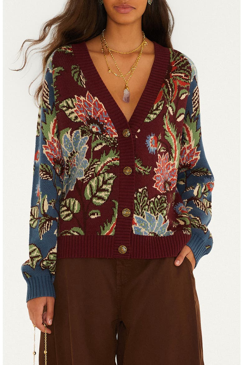 Mixed Delhi Floral Knit Cardigan, Main, color, DELHI FLORAL MIXED
