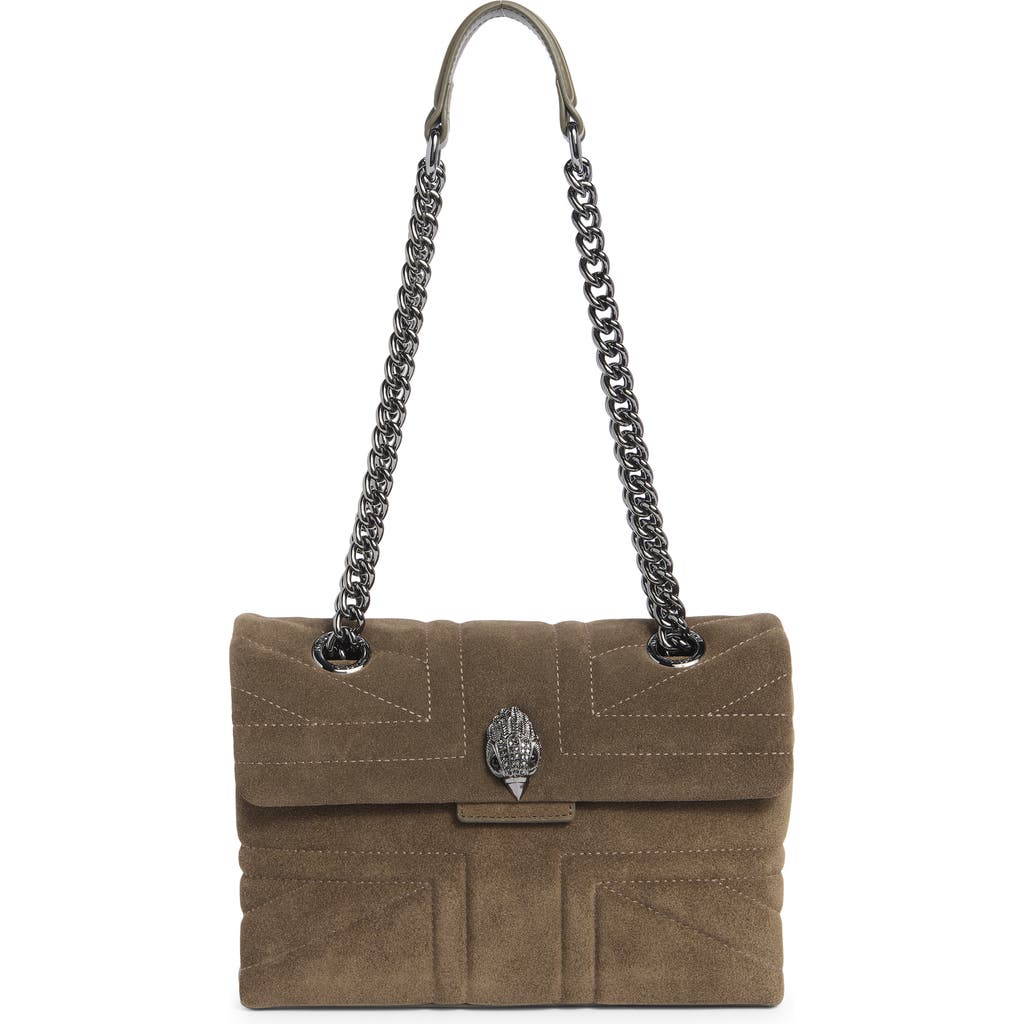 Kurt Geiger London Kensington Quilted Shoulder Bag In Gray