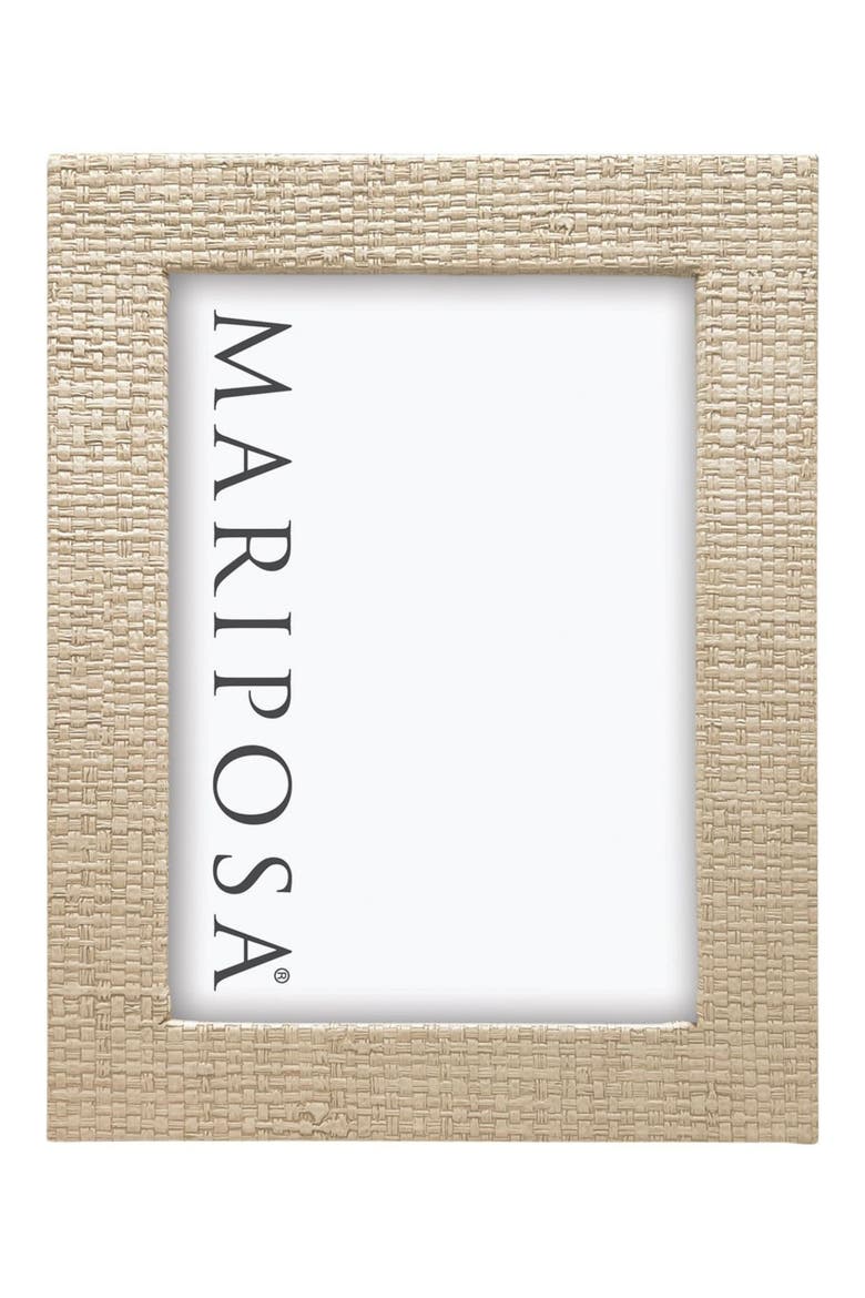 Coconut Grove Faux Grasscloth 5 x 7-Inch Picture Frame, Alternate, color, BEIGE