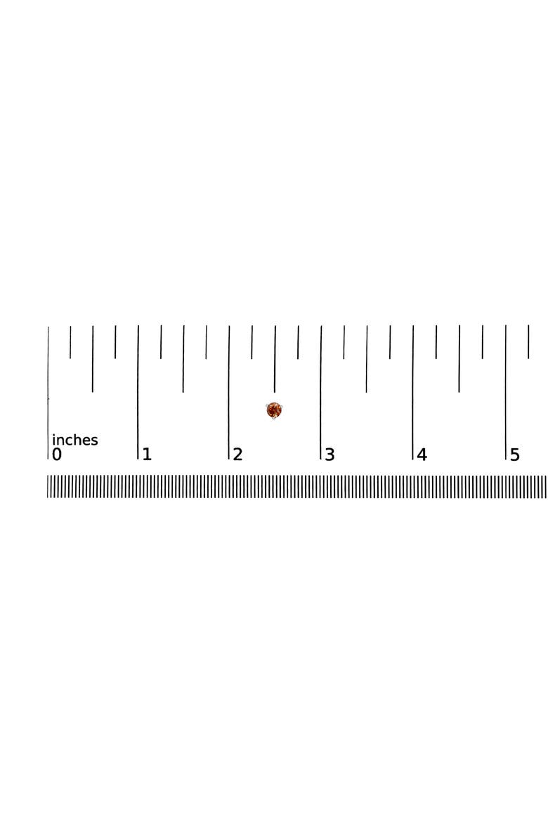 14K White Gold 1/2 Ct Lab-Grown Orange Diamond 3-Prong Martini Stud Earrings, Alternate, color, Orange Diamond