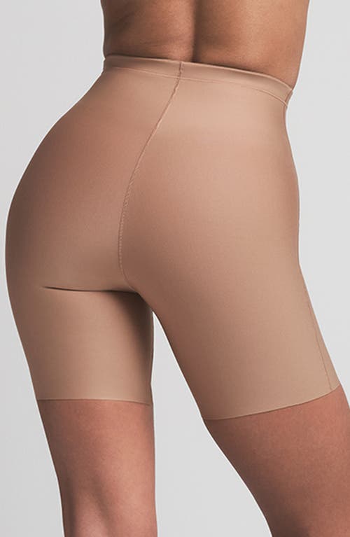 Skims Body Core Sculpt Mid Rise Shorts In Brown