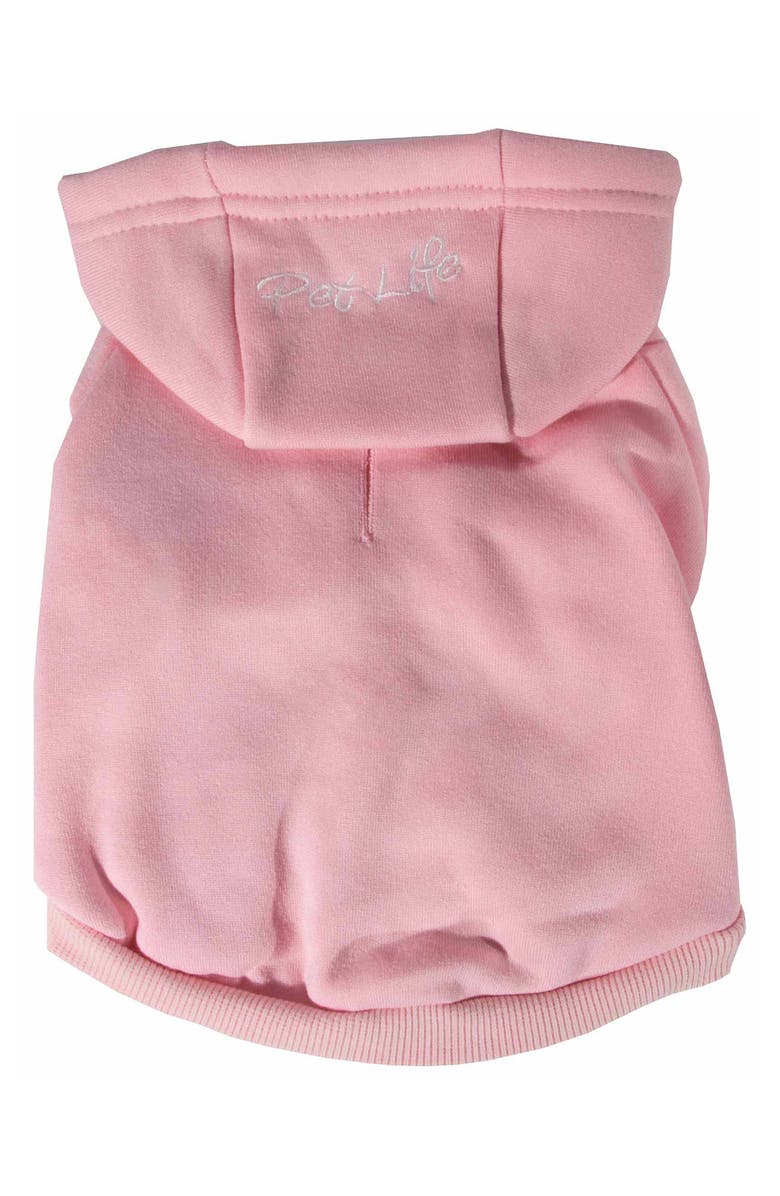 PET LIFE Fashion Plush Cotton Hoodie - X-Small, Main, color, Pink