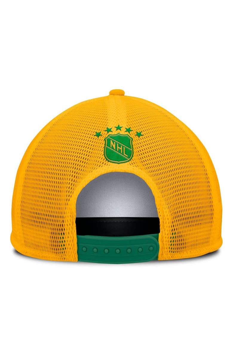 FANATICS Men's Fanatics White/Green Minnesota North Stars Decades Collection Foam Front Snapback Hat, Alternate, color, White