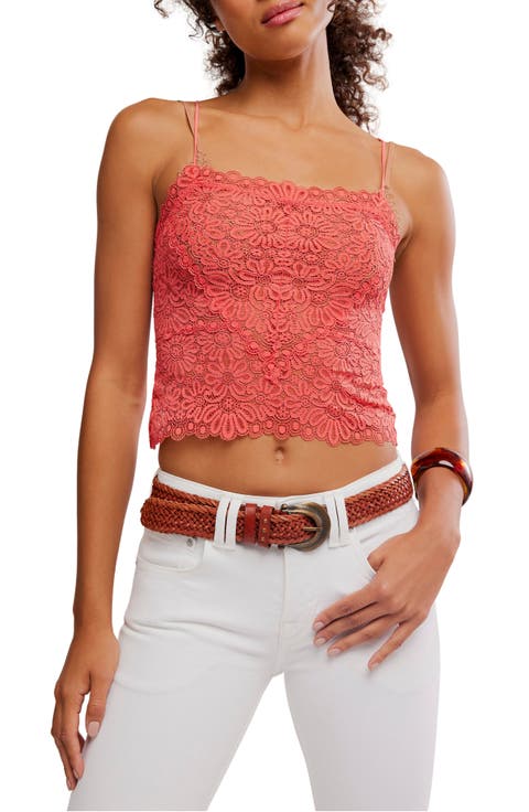Love and Lace Semi Sheer Crop Camisole