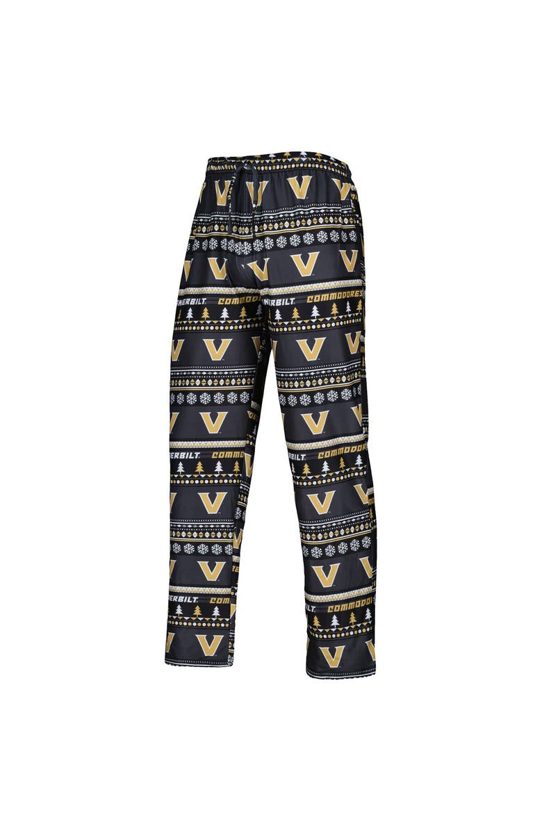 CONCEPTS SPORT Men's Concepts Sport Black Vanderbilt Commodores Swivel Long Sleeve T-Shirt & Pants Sleep Set, Alternate, color, Black