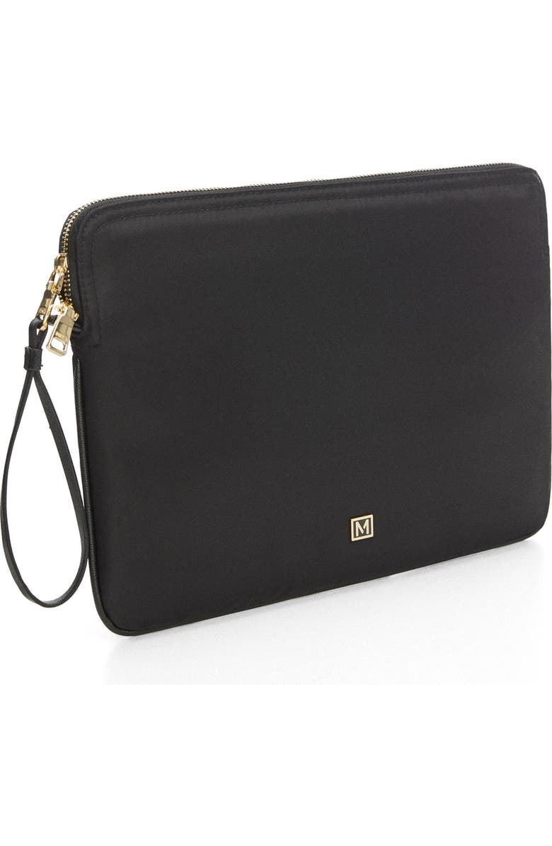 MANGO Nylon Zip Wristlet Laptop Case, Alternate, color, Black