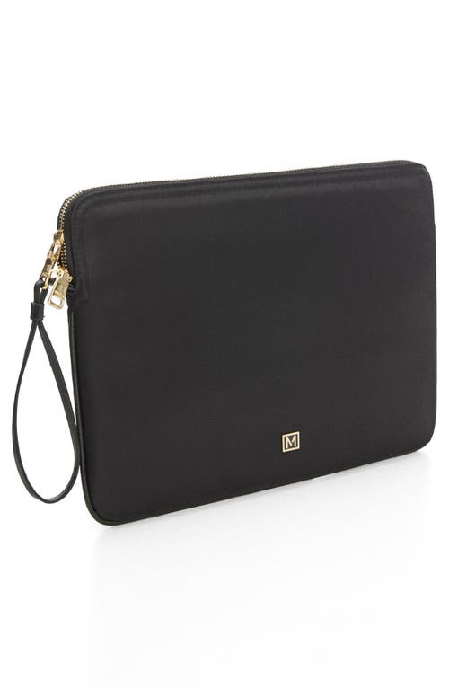 Mango Nylon Zip Wristlet Laptop Case In Black