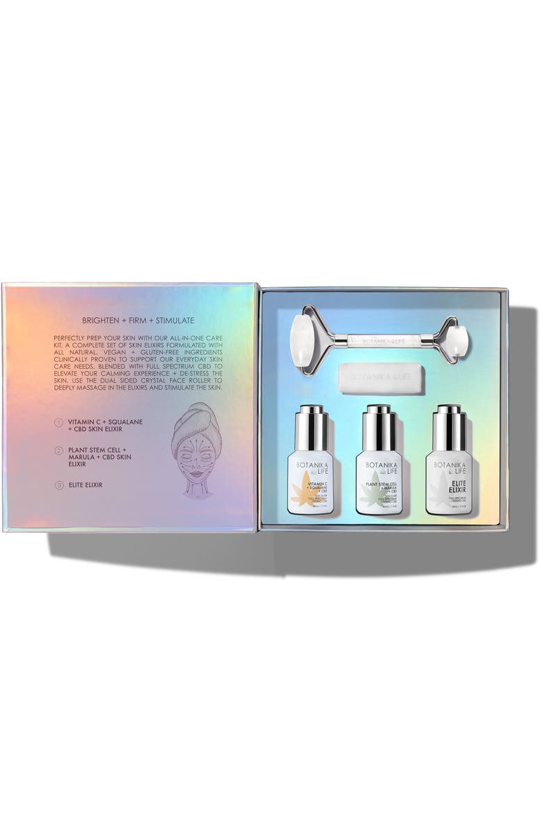 Botanika Life Skin Elixir Set + Crystal Roller Kit Box, Alternate, color, 