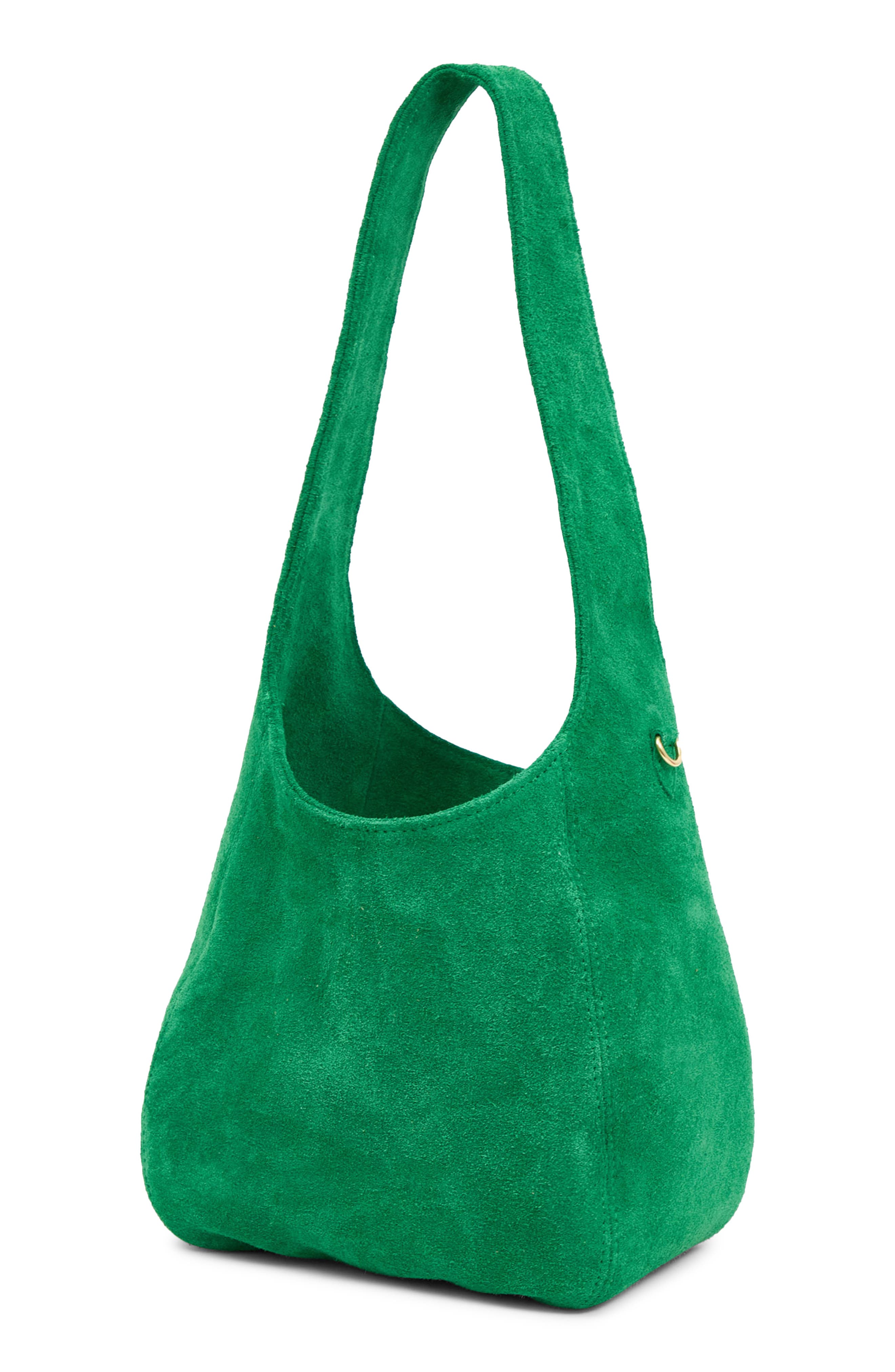 Clare V. Petit Bando Suede Shoulder Bag, Alternate, color, Grass