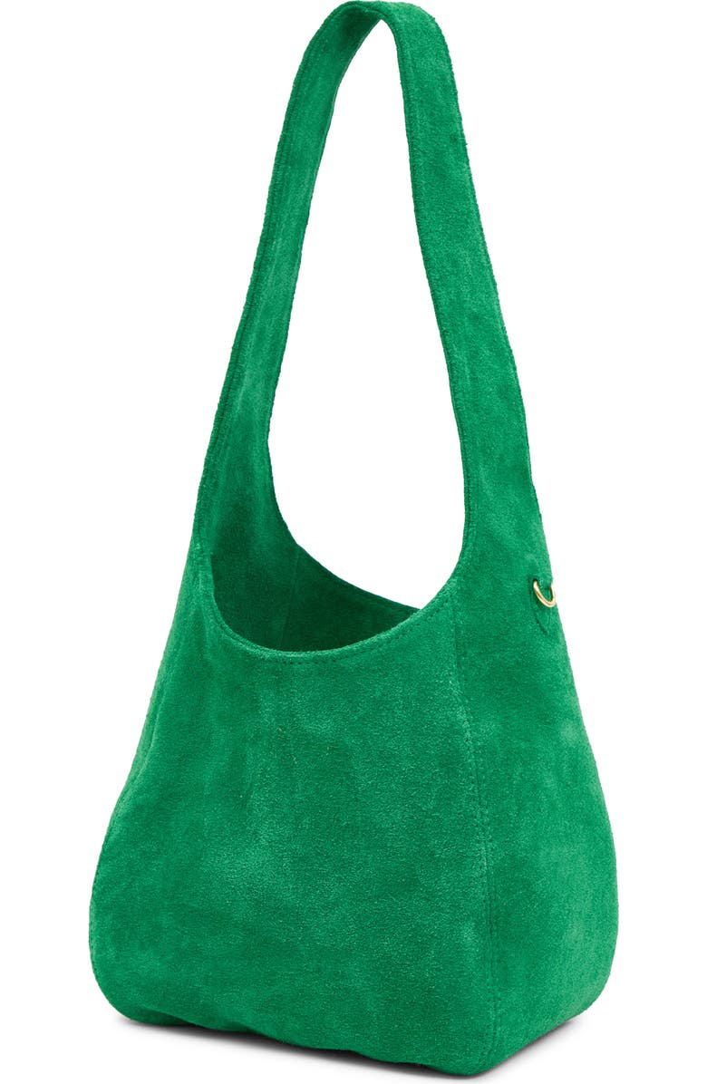 Clare V. Petit Bando Suede Shoulder Bag, Alternate, color, Grass
