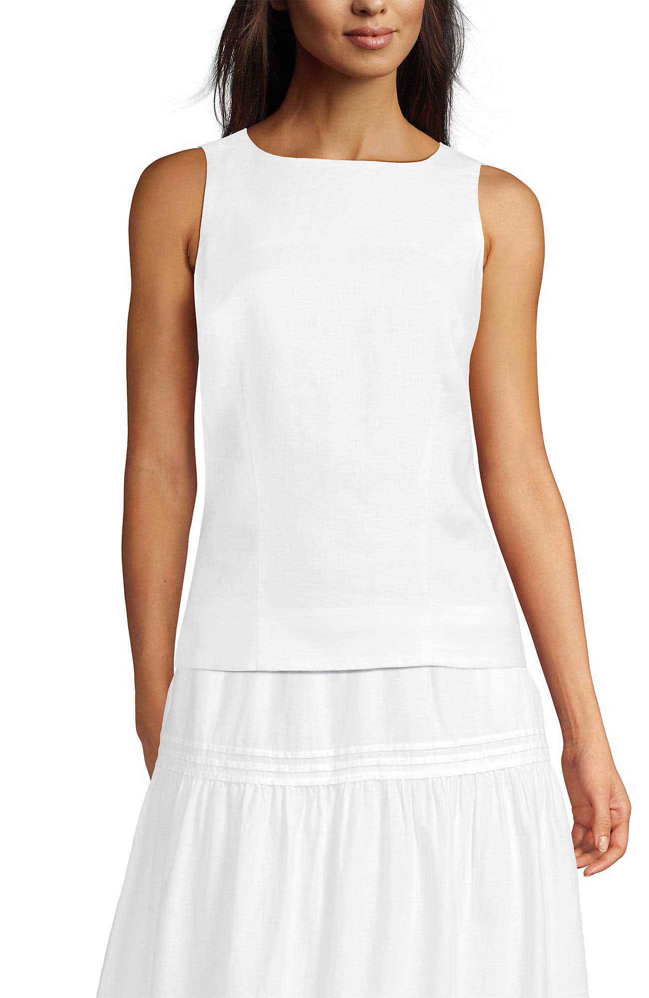 Linen Sleeveless Peplum Top - image 3