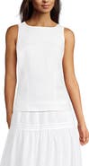 Lands' End Linen Sleeveless Peplum Top