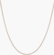 Aurate New York Lab Grown White Sapphire Tennis Necklace - 7ct
