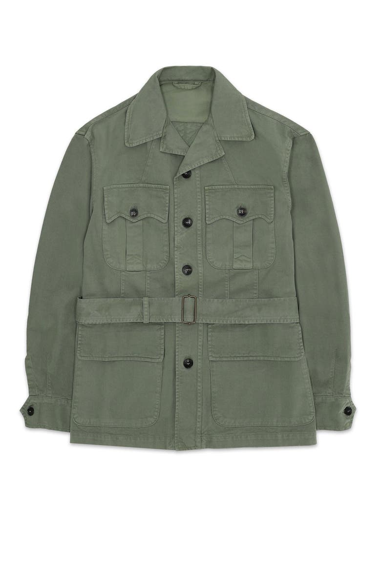 Clint Cotton Sahariana Jacket, Main, color, Green