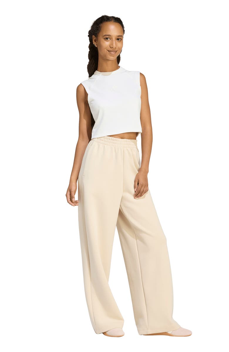 adidas Originals Wide Leg Pants, Alternate, color, Crystal Linen