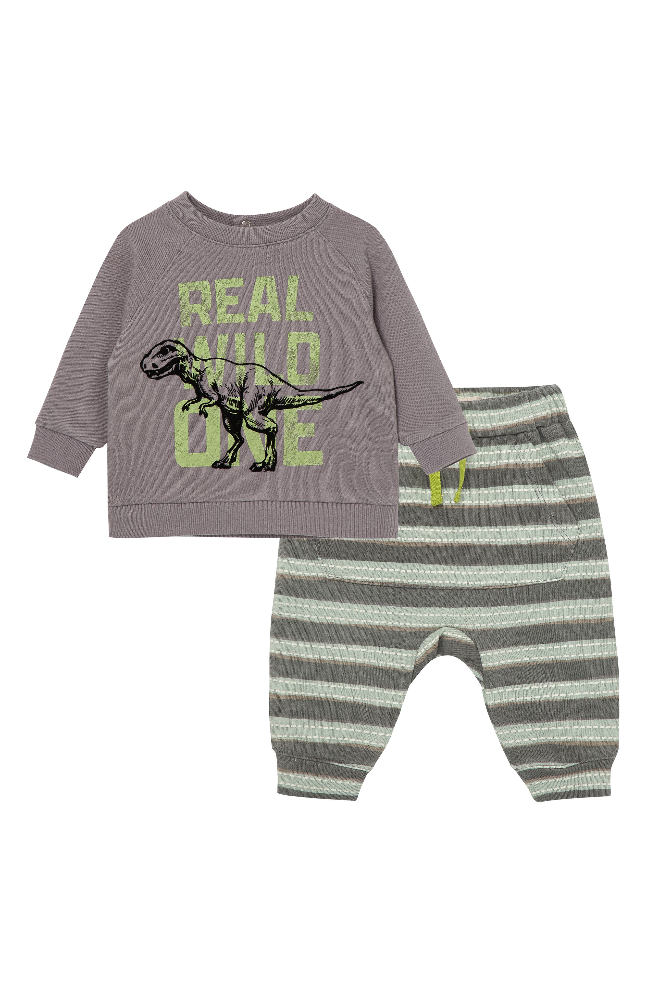 Peek Essentials T-Rex Cotton Graphic Sweatshirt & Pants Set (Men ...