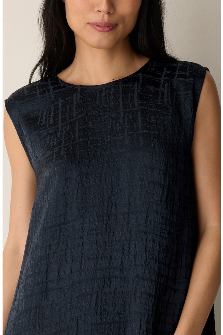Silk Round Neck Maxi Dress, Alternate, color, MARITIME