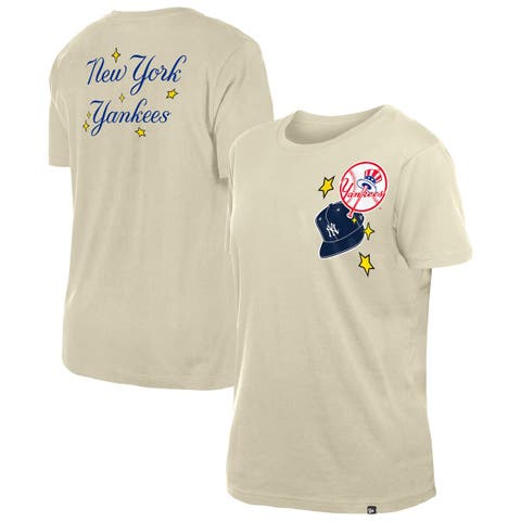 Women's New Era  Cream New York Yankees Stars & Cap T-Shirt