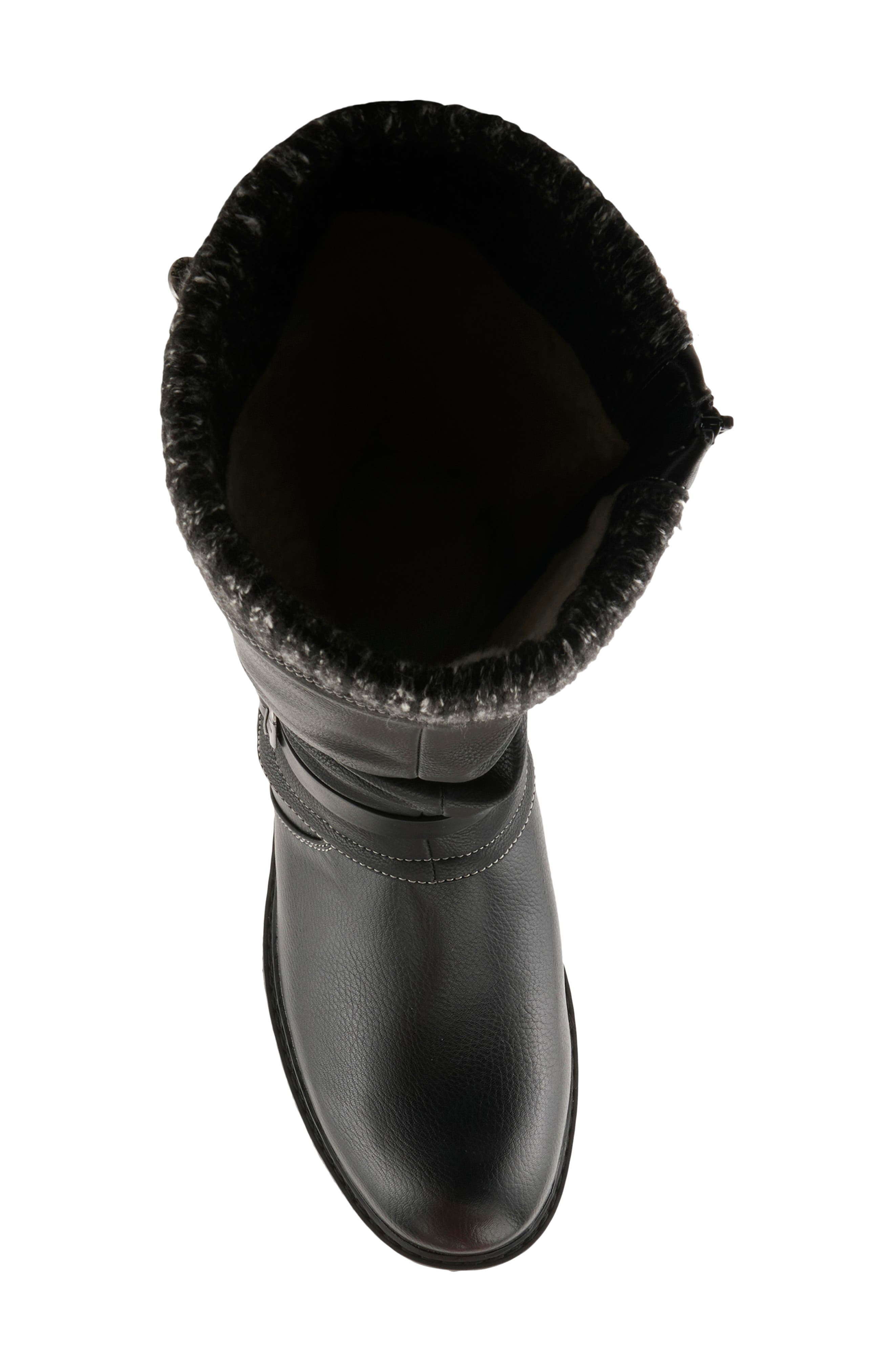 Rowin Ruched Boot, Alternate, color, BLACK