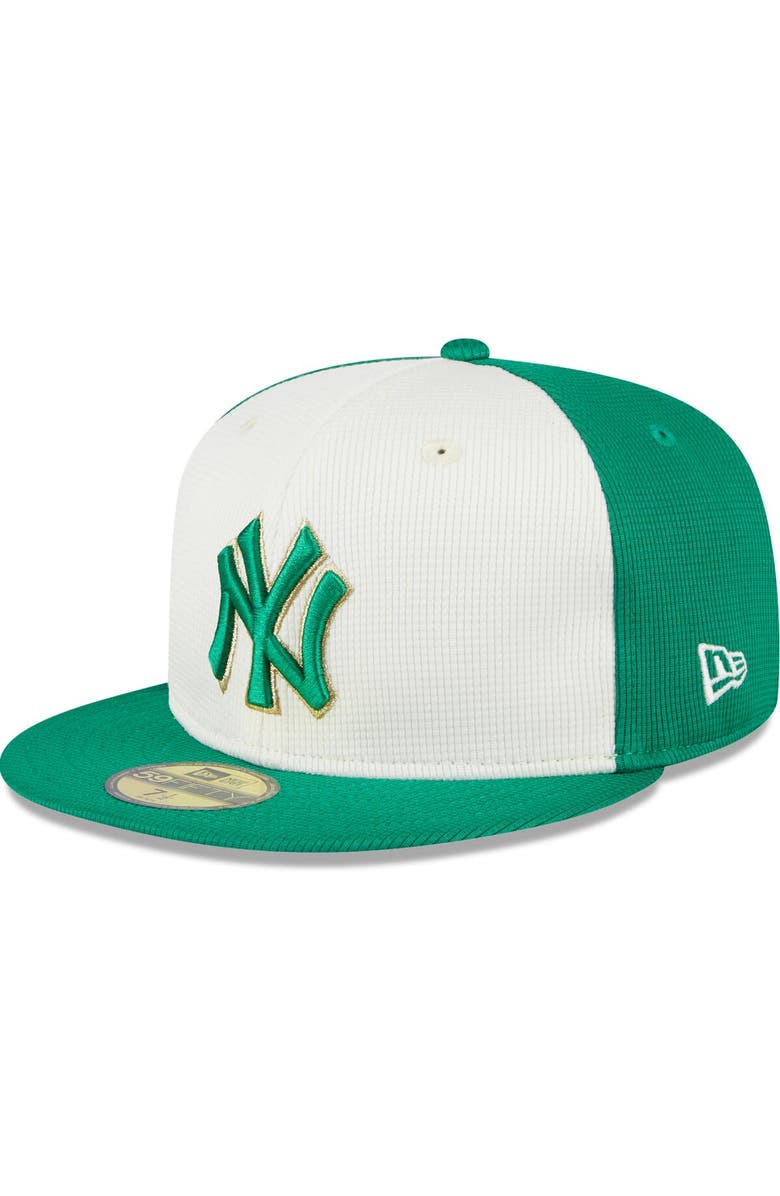 New Era Men's New Era White/Green New York Yankees 2024 St. Patrick's Day 59FIFTY Fitted Hat, Alternate, color, 