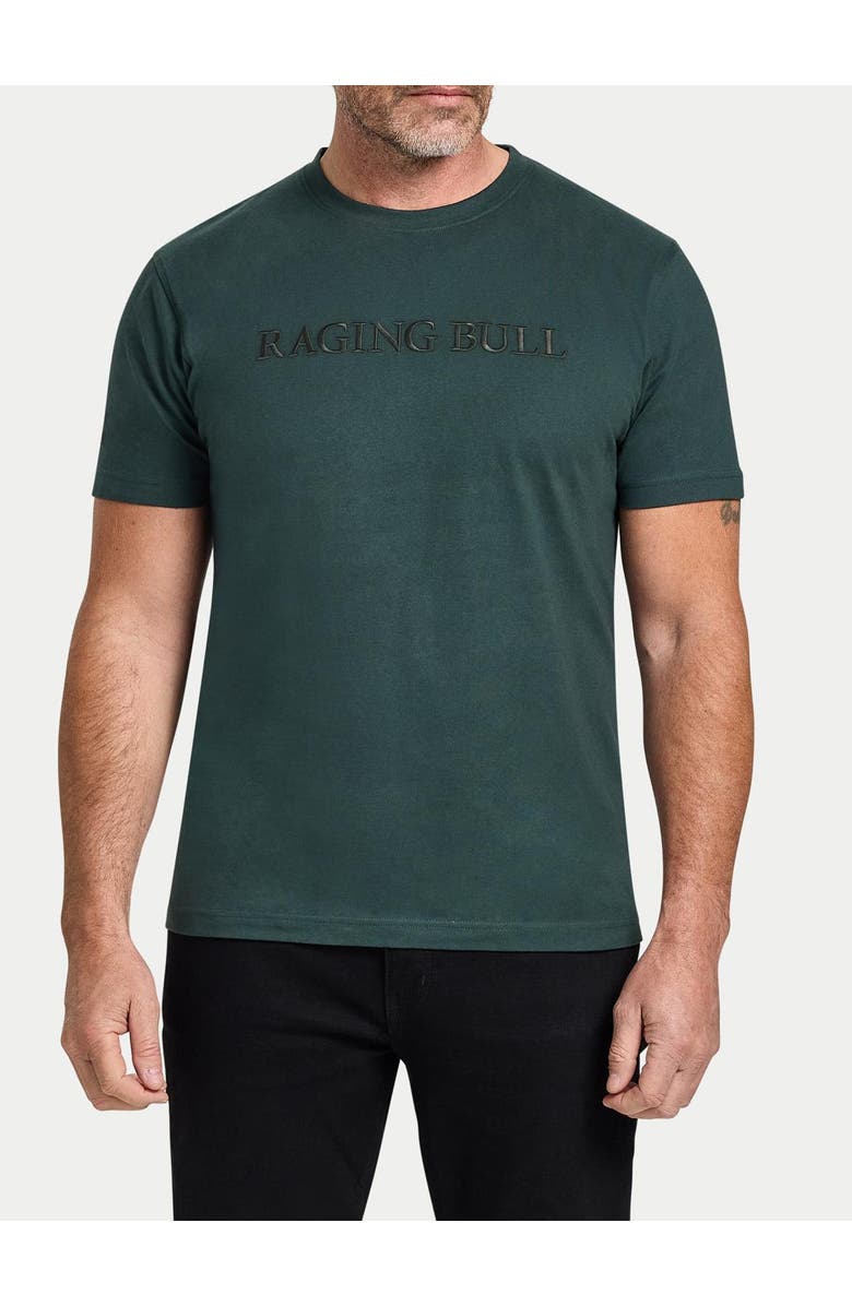 Raging Bull Embroidery T-Shirt, Alternate, color, Forest