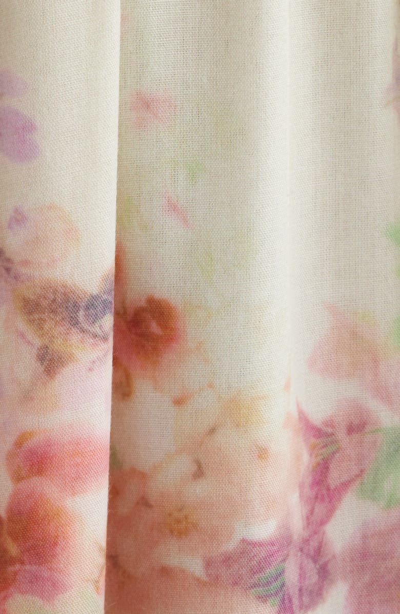 Lulus Madison Ruffle Puff Sleeve Maxi Dress, Alternate, color, Ivory Multi Floral