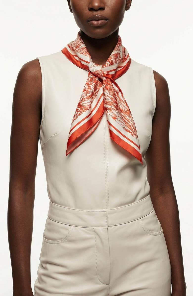 Jessie Zhao New York Terracotta Dream Double Sided Silk Scarf, Alternate, color, Pink