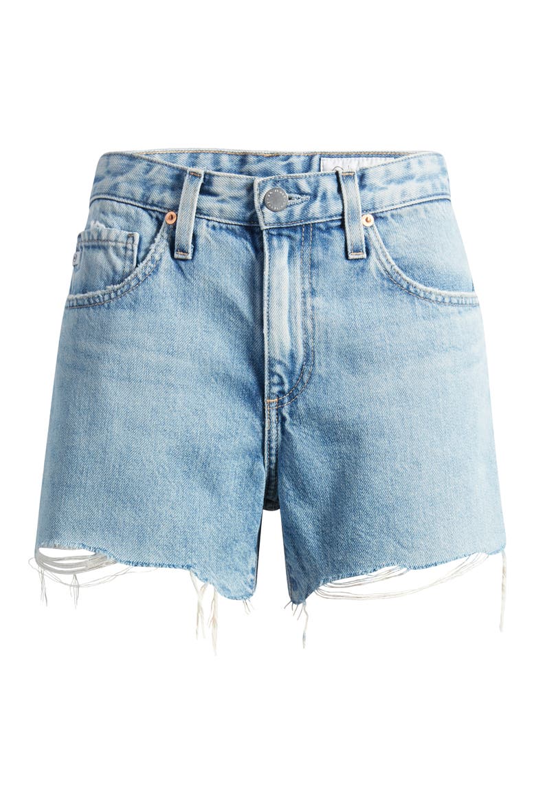 Hailey High Waist Cutoff Denim Shorts, Alternate, color, POOLSIDE