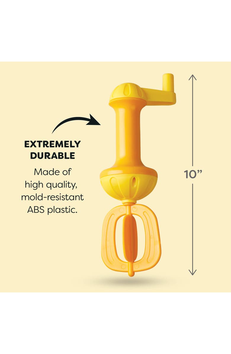 HABA Toddler Bath Toys Bubble Bath Whisk for Sensory Play, Bubble Maker for Bathtub and Fun Beach and Water Toys for Toddlers, Yellow, Alternate, color, Orange Multi