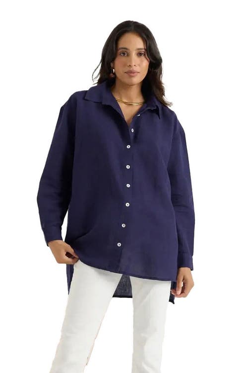 Calypso St Barth Calypso St. Barth Marlow Top In Navy