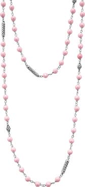 LAGOS Caviar Icon Pink Ceramic Bead Long Necklace